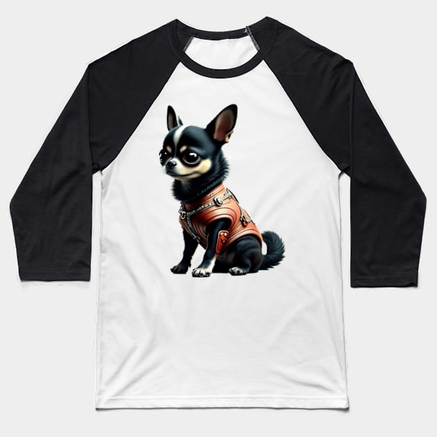 Chihuahua gentleman Baseball T-Shirt by IDesign23